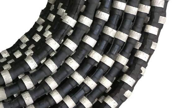 11.5mm de caucho de resorte de diamantes de alambre de sierra para la extracción de la minería de mármol de corte de diamantes cuentas de cuerda