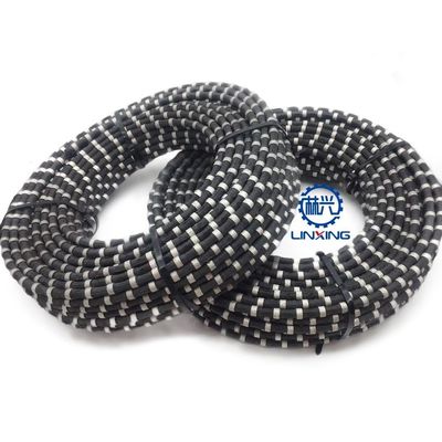 11.5mm de caucho de resorte de diamantes de alambre de sierra para la extracción de la minería de mármol de corte de diamantes cuentas de cuerda