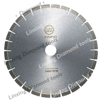 Herramientas de diamante para cortar azulejos de disco de granito Tamaño del segmento 40*3.2*15mm Diámetro 350mm