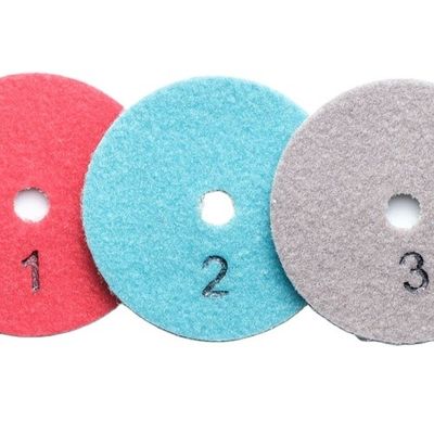 Pads de pulido de 3 pasos para el pulido húmedo de granito, azulejos de mármol, placas de resina y diamantes