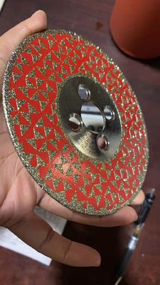 Disco de corte de mármol electroplacado de 180 mm con brida M14 y soporte OEM personalizado