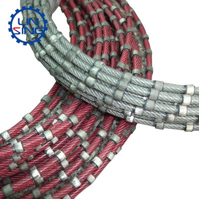 7.3 8.3 mm Saw de alambre de diamante para el cuadrado de bloques de mármol de granito y perfiles garantizados