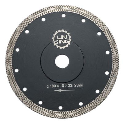 Cuchilla de sierra de 180 mm Turbo Diamond para cortar y moler herramientas en azulejos de mármol de cerámica