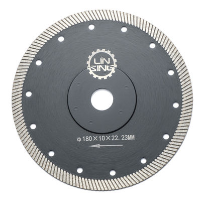Cuchilla de sierra de 180 mm Turbo Diamond para cortar y moler herramientas en azulejos de mármol de cerámica
