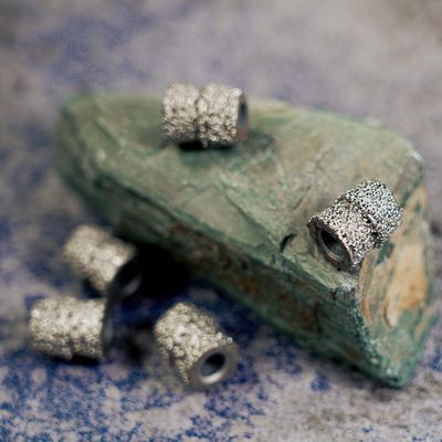 Perlas de barro con soldadura al vacío para la cantera de piedra de mármol recortando perlas de diamante cuerda de alambre de 11,0 mm