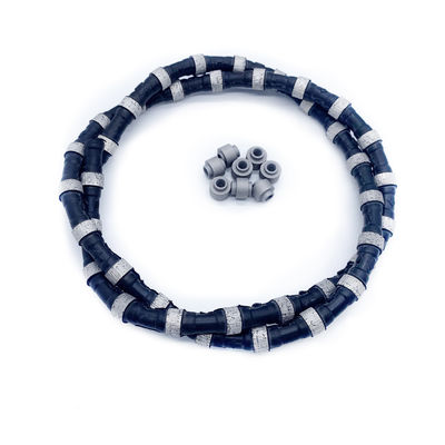 Diamante de alambre de sierra reforzada de hormigón de corte de cuerda 11,5 mm de caucho alambre de resorte con soporte