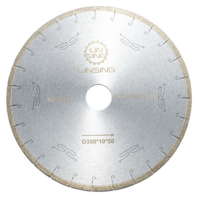 Presión en frío 350 mm J-Slot Diamond Segment Saw Blade para el corte de mármol de grado industrial