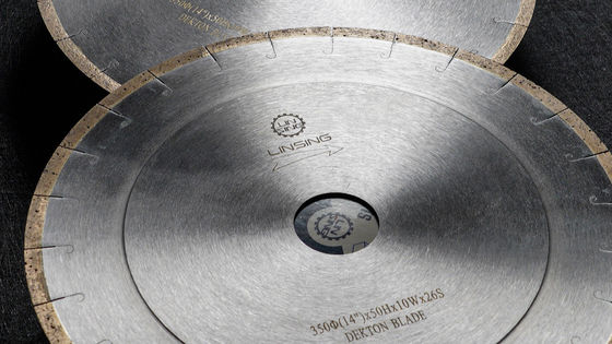 Grado A-grado J-slot Cuchilla de sierra de diamante para cortar Dekton herramientas de corte de piedra de 350 mm