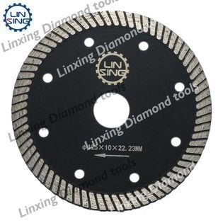6 1/2 pulgadas de longitud de la cuchilla de diamantes de malla turbo de corte de la cuchilla de disco para el trabajo pesado y el corte