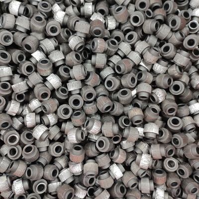 11.0 mm Diamante de cuentas de mármol de minería de alambre de sierra accesorios de piedra Diamante de corte en seco de cuentas sinterizadas