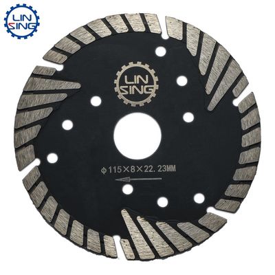 Protección de los dientes Turbo Diamante Disco para el corte de los bordes de ladrillo de mármol 22.23mm Tamaño del arbor