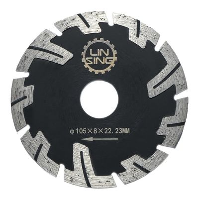 Protección de los dientes Turbo Diamante Disco para el corte de los bordes de ladrillo de mármol 22.23mm Tamaño del arbor