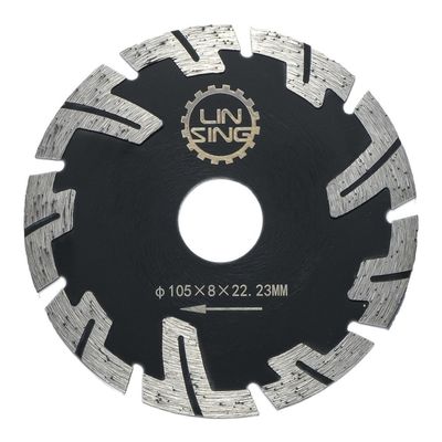 Protección de los dientes Turbo Diamante Disco para el corte de los bordes de ladrillo de mármol 22.23mm Tamaño del arbor