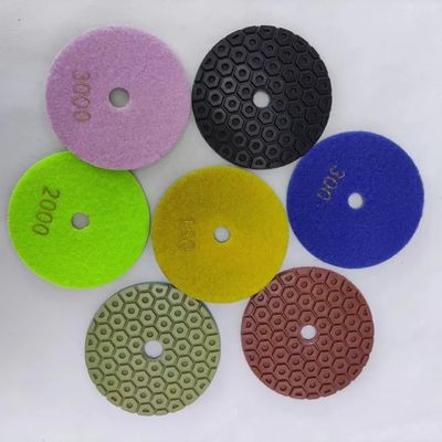Pad de pulido de suelo de mármol de granito 4 pulgadas de papel de arena de resina húmeda seca 100 mm Grinder de mango