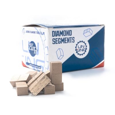 Segmento de diamante de punta de mármol personalizado de 24 * 8 * 13 mm para corte blando y duro en Pakistán