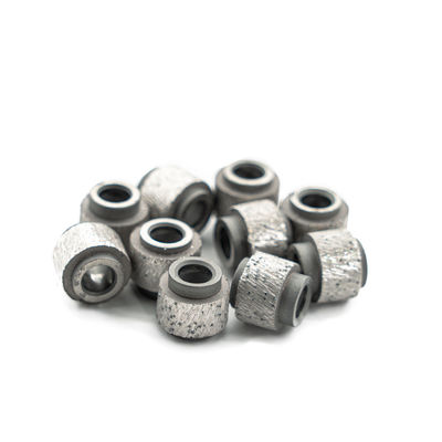 D11.0mm Perlas de sierra de alambre de diamante soldadas al vacío para herramientas de bloques de piedra de alta velocidad de corte