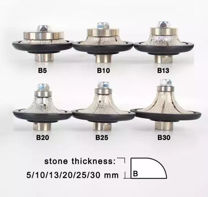 Bit de enrutador de diamante electroplacado V30 D75MM para perfiles y molienda de piedra de precisión