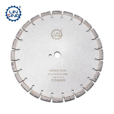 Cuchilla de sierra de diamante soldada con láser de 350 mm para cortar hormigón 24Z sin astillas