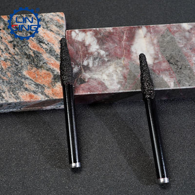 Bit de tallado de piedra de diamante soldado al vacío de 10 mm con función de grabado y recubrimiento de TiCN