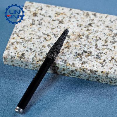 Bit de tallado de piedra de diamante soldado al vacío de 10 mm con función de grabado y recubrimiento de TiCN