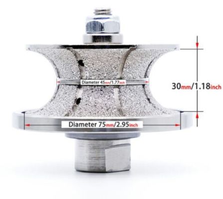 Desempeño estable y larga vida útil Herramientas de diamante bites de enrutador de diamante con soldadura al vacío