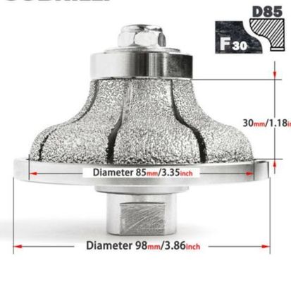 Desempeño estable y larga vida útil Herramientas de diamante bites de enrutador de diamante con soldadura al vacío