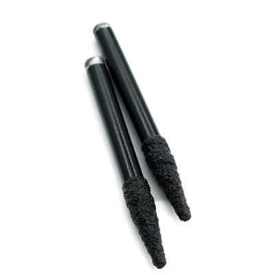 Diamante con soldadura al vacío 6 mm 8 mm cortador de fresado grabado en V bits planos para tallado de mármol