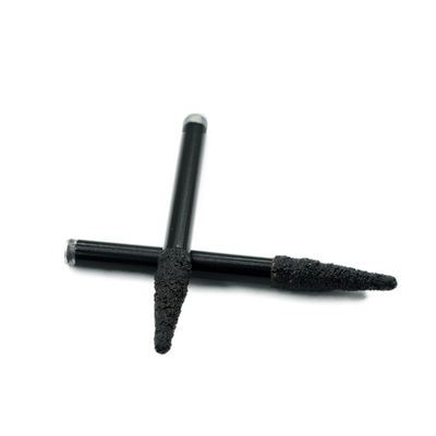 Diamante con soldadura al vacío 6 mm 8 mm cortador de fresado grabado en V bits planos para tallado de mármol