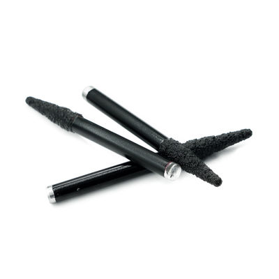 Diamante con soldadura al vacío 6 mm 8 mm cortador de fresado grabado en V bits planos para tallado de mármol