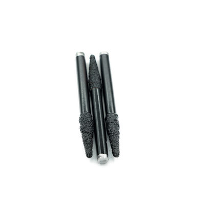 Diamante con soldadura al vacío 6 mm 8 mm cortador de fresado grabado en V bits planos para tallado de mármol