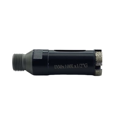 Herramienta de perforación de diamante de piedra de mármol de 30 mm de diámetro con broca segmentada de 100 mm de longitud