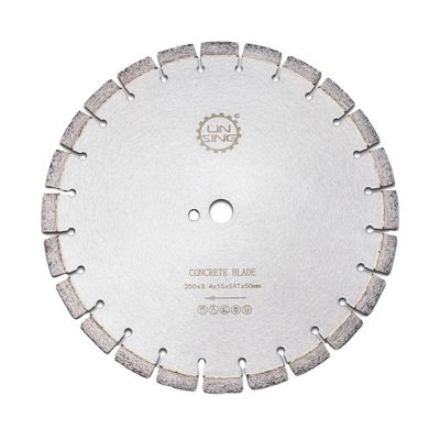 Disco de corte húmedo de diamantes segmentado de 14 pulgadas para el corte preciso de hormigón armado