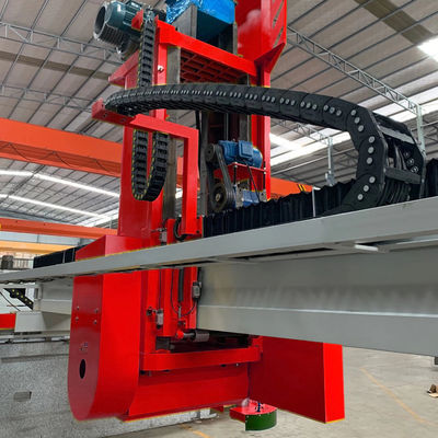 Cortador de bloques de piedra con sierra de puente horizontal más vertical y sistema de control PLC