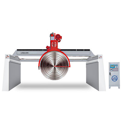 Máquina de corte de piedra grande húmeda para losas de granito 7.5KW Multi Saw Blade Cutter 12000 kg