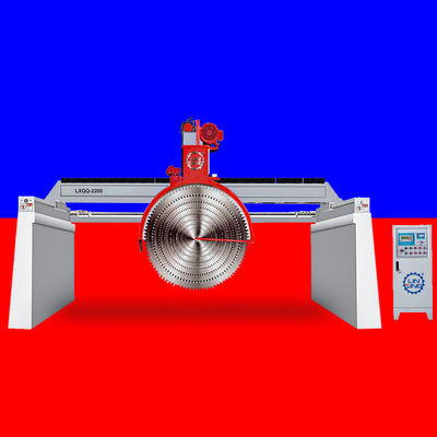Máquina de corte de piedra grande húmeda para losas de granito 7.5KW Multi Saw Blade Cutter 12000 kg