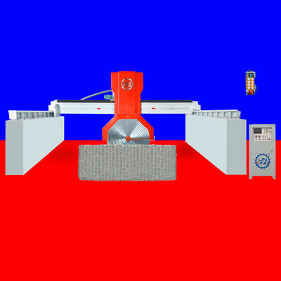Máquina de corte de piedra grande húmeda para losas de granito 7.5KW Multi Saw Blade Cutter 12000 kg