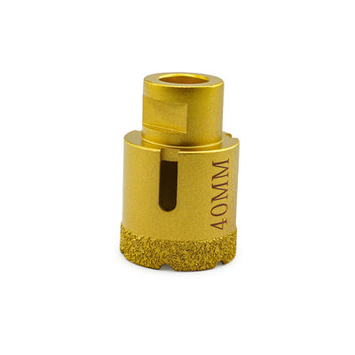 Bits de perforación de núcleo de diamante CNC con soldadura al vacío para perforación de piedra 19-125 mm de diámetro