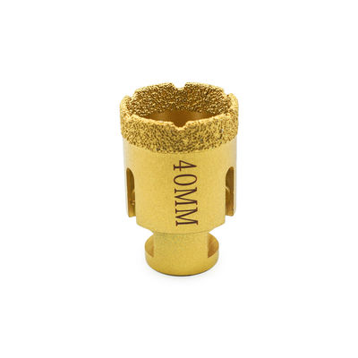 Bits de perforación de núcleo de diamante CNC con soldadura al vacío para perforación de piedra 19-125 mm de diámetro