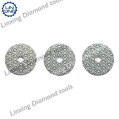 4'' Herramientas de pulido de diamantes para granito, mármol, piedra de 3 pasos Pads Abrasivos Papel de arena