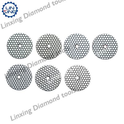 4'' Herramientas de pulido de diamantes para granito, mármol, piedra de 3 pasos Pads Abrasivos Papel de arena