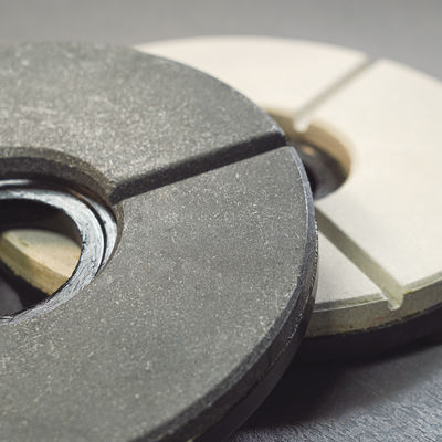 Discos de brillo de diamante de grado A para granito de soporte personalizado y color blanco