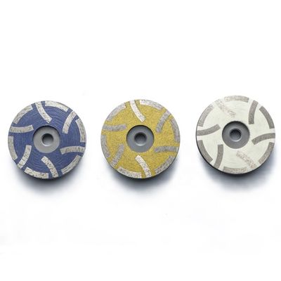 Granito de diamantes en polvo de resina llena de rueda de la copa redonda de la forma de T de la rueda de segmento 100mm 125mm