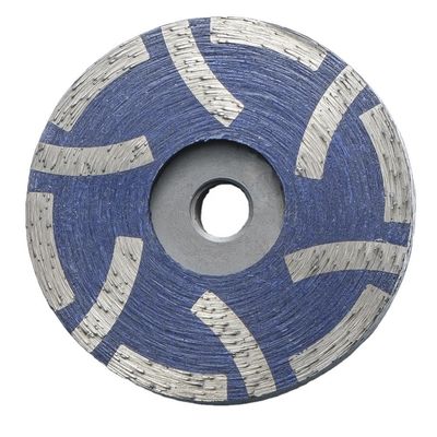 Granito de diamantes en polvo de resina llena de rueda de la copa redonda de la forma de T de la rueda de segmento 100mm 125mm