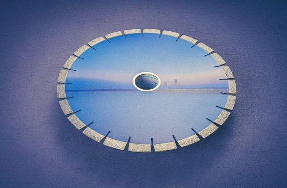 Disco de corte de piedra de granito de 14'' Cuchilla no flexible con herramienta de máquina de cuchilla de puente láser