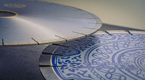 ARC Forma de diamante en polvo de metal 350 mm Cuchilla para el puente láser Granito de azulejos de corte de disco