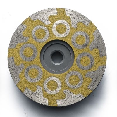 Rueda de copa de polvo de diamantes de seis segmentos para moler el granito turbo redondo lleno de resina