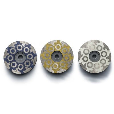 Rueda de copa de polvo de diamantes de seis segmentos para moler el granito turbo redondo lleno de resina