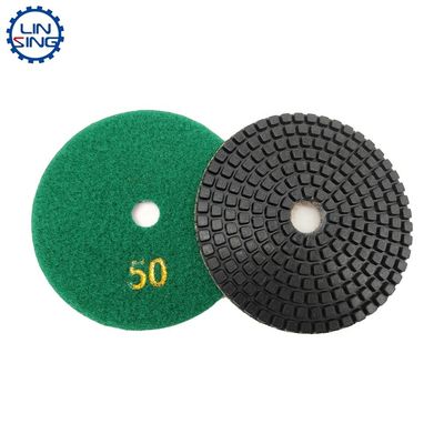 Granito Mármol Diamante Resina Polishing Pad Papel de arena húmedo Blanco Buff 3 Paso Pad 100mm 125mm Herramienta