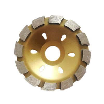 Herramientas abrasivas de rueda de copa de diamante de fila única para rectificación de suelos de grado A