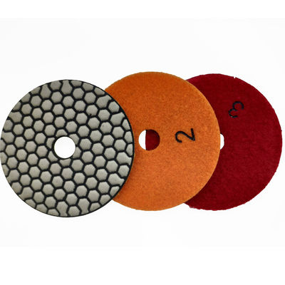 Colores personalizados de 3 pasos de resina de unión de almohadillas de pulido flexibles para el granito de mármol mejor